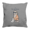 the big meowski Throw Pillow
