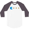 funny 80s pacman cookie monster retro gaming 3/4 Sleeve Shirt