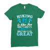 Hiking ıs Like Sex Ladies Fitted T-Shirt