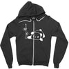panda flat out with bamboo Zipper Hoodie