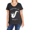 keepin it saxy Ladies Curvy T-Shirt