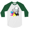 puker printer 3/4 Sleeve Shirt