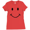 smiley face funny t shirt be happy love smile tee s 3xl Ladies Fitted T-Shirt