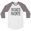 i'm dad favorite son or daughter 3/4 Sleeve Shirt