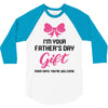 I'm Your Father's Day Gift Mom Says You're Welcome Baby Girl 3/4 Sleeve Shirt