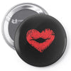 lip print heart Pin-back button