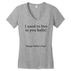 dad balls greeting Women's V-Neck T-Shirt