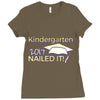 kindergarten 2017 nailed it graduation Ladies Fitted T-Shirt
