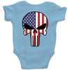 skull u.s.a. back Baby Bodysuit