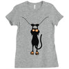 a cat always with me Ladies Fitted T-Shirt