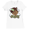 off the hook Ladies Fitted T-Shirt
