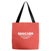 sarcasm brain's natural defense against stupidity Tote Bags