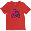 purple octopus playing the bagpipes V-Neck Tee