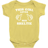 this girl loves her sheltie Baby Onesie
