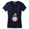 4th of July Peeking Baby Inside Egg Women's V-Neck T-Shirt