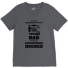 Never Underestimate A Dad With An Engineering Degree V-Neck Tee