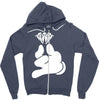 cartoon hands holding diamond Zipper Hoodie