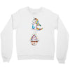 Cute Unicorn and Happy Cupcake Crewneck Sweatshirt