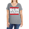 run saiyan Ladies Curvy T-Shirt