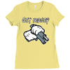 mickey mouse gangster get money Ladies Fitted T-Shirt