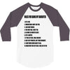 rules for dating my daughter shirt t shirt perfect father's gift 3/4 Sleeve Shirt