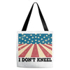 I Don't Kneel Tote Bags