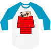 snoopy parody pug w 3/4 Sleeve Shirt