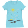 on the top (mountain) Ladies Fitted T-Shirt