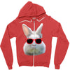 Easter Bunny Face Too Hip To Hop Zipper Hoodie