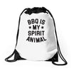 bbq spirit animal Drawstring Bags