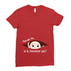 December Peeking Out Baby Girl Ladies Fitted T-Shirt