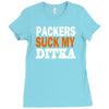 chicago bears tee packers can suck my ditka Ladies Fitted T-Shirt