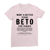 want a better texas black Ladies Fitted T-Shirt