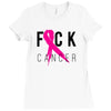 fuck cancer Ladies Fitted T-Shirt