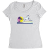 unicorn beach Women's Triblend Scoop T-shirt