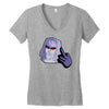 mega flipped off Women's V-Neck T-Shirt
