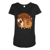 pancake pug Maternity Scoop Neck T-shirt