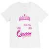 Celebrating With the 2nd Birthday Queen V-Neck Tee