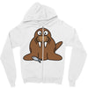 cokelat animal Zipper Hoodie