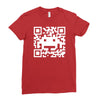 space alien qr code Ladies Fitted T-Shirt