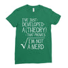 I've Just Developed A Theory That Proves I'm Not A Nerd Ladies Fitted T-Shirt