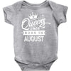 Queens Are Born In August Baby Onesie