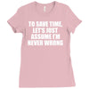 lets save time x Ladies Fitted T-Shirt