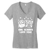 owl always love you Women's V-Neck T-Shirt
