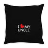 I Love My Uncle Throw Pillow