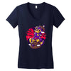 gugu rider Women's V-Neck T-Shirt