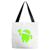 android eats apple Tote Bags