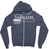 sarcasm loading please wait Zipper Hoodie