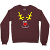 reindeer face novelty christmas Crewneck Sweatshirt