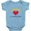 teaching is a work of heart Baby Onesie